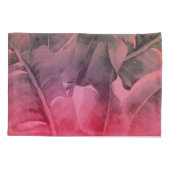 明るいおもしろいピンクトロピカルサマーパーム葉 枕カバー (裏面)