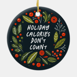 明るいおもしろいメリー休暇カロリー セラミックオーナメント