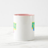 明るいおもしろいレトロチャンスこれはワイン ツートーンマグカップ (中央)