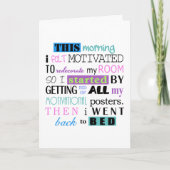 明るいおもしろい背景ID113をデモティベートし直す カード (正面)