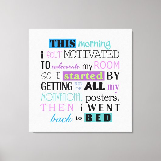 明るいおもしろい背景ID113をデモティベートし直す キャンバスプリント (正面)