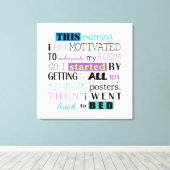 明るいおもしろい背景ID113をデモティベートし直す キャンバスプリント (インサイチュ (ウッドフロア))