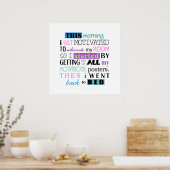 明るいおもしろい背景ID113をデモティベートし直す ポスター (キッチン)