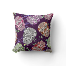 明るいおもしろい華美スカルファブリックプリント