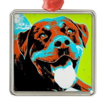 明るいおよびおもしろいのロットワイラーのポートレート