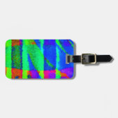 明るいおよびカラフルの抽象芸術 ラゲッジタグ (正面横)