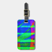 明るいおよびカラフルの抽象芸術 ラゲッジタグ (正面縦)