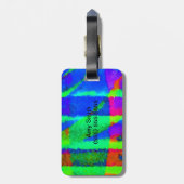 明るいおよびカラフルの抽象芸術 ラゲッジタグ (裏面縦)