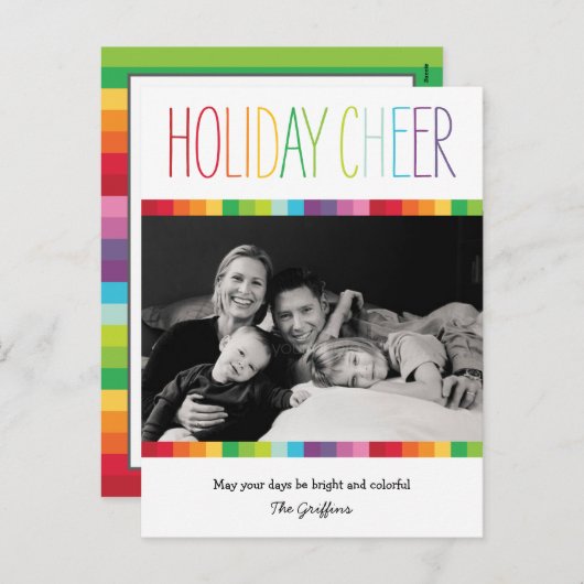 明るいおカラフルよび休日のフォトカードはがき シーズンポストカード (正面/裏面)