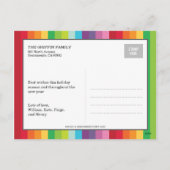 明るいおカラフルよび休日のフォトカードはがき シーズンポストカード (裏面)