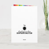 明るいおカラフルよび休日のフォトカード シーズンカード (裏面)