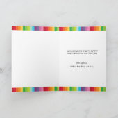 明るいおカラフルよび休日のフォトカード シーズンカード (内部)