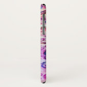 明るいお洒落ピンク色の赤い紫が咲く Case-Mate iPhoneケース (裏面/左)