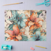 明るいお洒落フローラインスパイアヴィンテージ 薄葉紙 (クラフト)