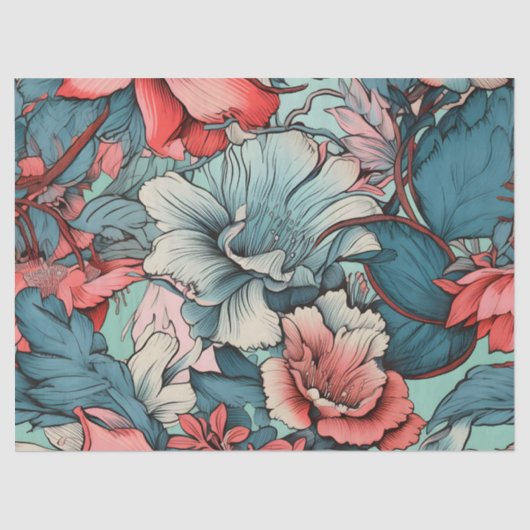 明るいお洒落フローラインスパイアヴィンテージ 薄葉紙 (正面)