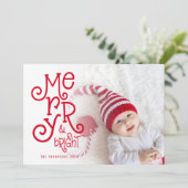 明るいお洒落メリーフォトオーバーレイクリスマス シーズンカード (スタンド正面)