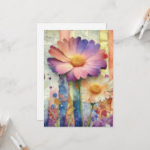 明るいお洒落予測できな花ハローフラット カード (正面/裏面インサイチュ)