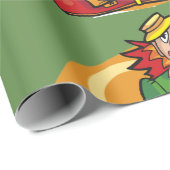 明るいお洒落色の漫画ピエロ ラッピングペーパー (ロールコーナー)