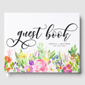 明るいお洒落花と水結婚色 ゲストブック (正面)