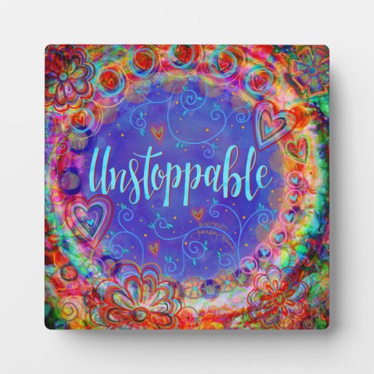 明るいお洒落高揚おもしろい止められない フォトプラーク (正面)