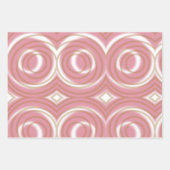 明るいかわいらしピンクフレンドリーのラッピング紙 ラッピングペーパーシート (正面3)