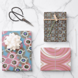 明るいかわいらしピンクフレンドリーのラッピング紙 ラッピングペーパーシート