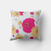 明るいかわいらしフローラピロークピンクタンブルー クッション (裏面)