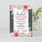 明るいかわいらしフローラブライダルシャワー 招待状 (スタンド正面)