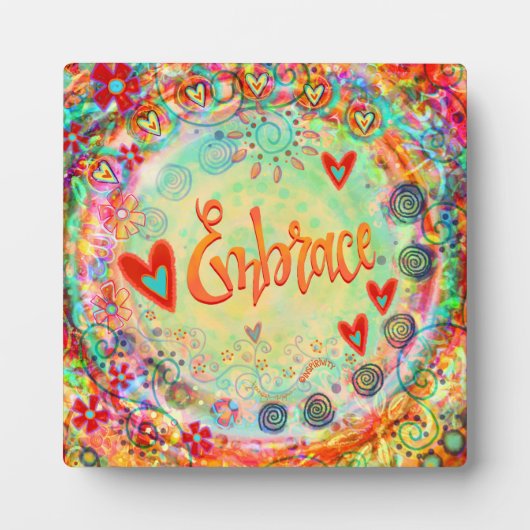 明るいかわいらし抱擁の感動的プラーク フォトプラーク (正面)