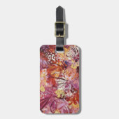 明るいかわいらし花フローラレディースラゲッジタグ ラゲッジタグ (正面縦)