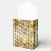 明るいきらめく黄金のシークイングリッターディスコボール フェイバーボックス (オープン)