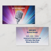 明るいしぶきのミュージシャンのDJのマイクロフォンカード 名刺 (正面/裏面)