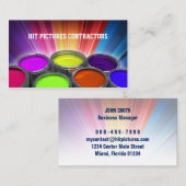 明るいしぶきペインターの建築業者の建築カード 名刺 (正面/裏面)