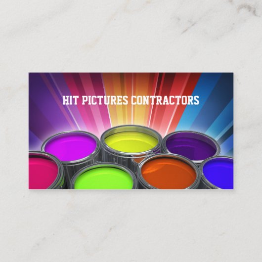 明るいしぶきペインターの建築業者の建築カード 名刺 (正面)