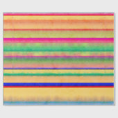 明るいにじみの水色ストライプティッシュペーパー ラッピングペーパー (フラット)