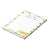明るいの母からの注ストライプ ノートパッド (回転)