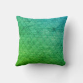 明るいはかりで測グリーンとアクアブルーの人魚 クッション (裏面)