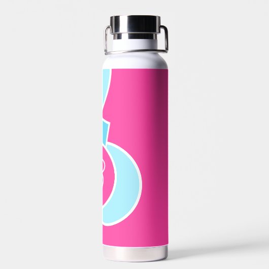 明るいはっきりしたおもしろいシック抽象芸術サークルのアートパターン ウォーターボトル (背面)