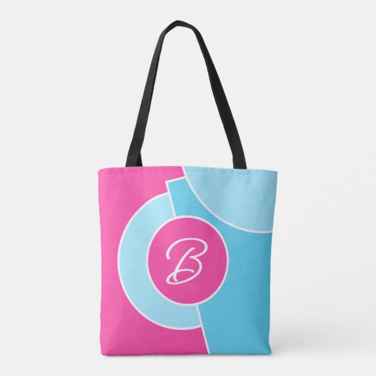 明るいはっきりしたおもしろいシック抽象芸術サークルのアートパターン トートバッグ (裏面)