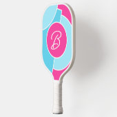 明るいはっきりしたおもしろいシック抽象芸術サークルのアートパターン ピックルボールラケット (左)