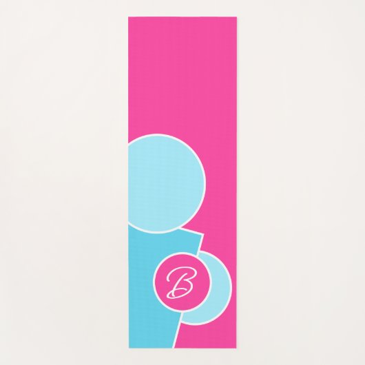 明るいはっきりしたおもしろいシック抽象芸術サークルのアートパターン ヨガマット (正面)