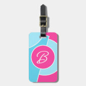 明るいはっきりしたおもしろいシック抽象芸術サークルのアートパターン ラゲッジタグ (正面縦)