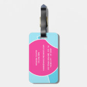 明るいはっきりしたおもしろいシック抽象芸術サークルのアートパターン ラゲッジタグ (裏面縦)