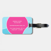 明るいはっきりしたおもしろいシック抽象芸術サークルのアートパターン ラゲッジタグ (裏面横)