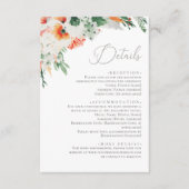 明るいはっきりしたとオレンジの野結婚花の詳細 エンクロージャーカード (正面)