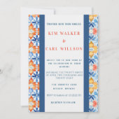 明るいはっきりしたと夏結婚の色結婚ズ 招待状 (正面)