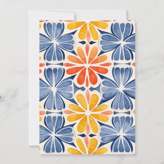 明るいはっきりしたと夏結婚の色結婚ズ 招待状 (裏面)