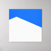 明るいはっきりしたアルパインブルー雪の白い幾何学的アート キャンバスプリント (正面)