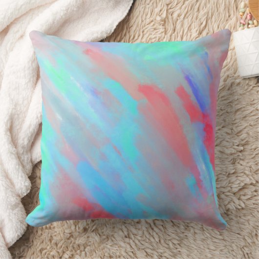 明るいはっきりしたオリジナル抽象芸術カラフル芸術品を気取った クッション (ブランケット)