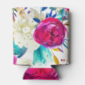 明るいはっきりしたカラフルフローラモダンボタニカルシック 缶クーラー (裏面)